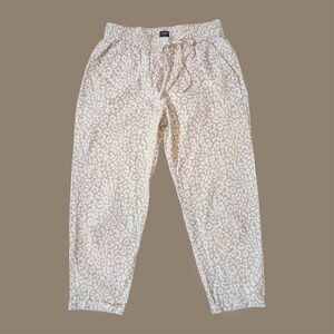 J. Crew Linen Cotton Drawstring Pants Floral
